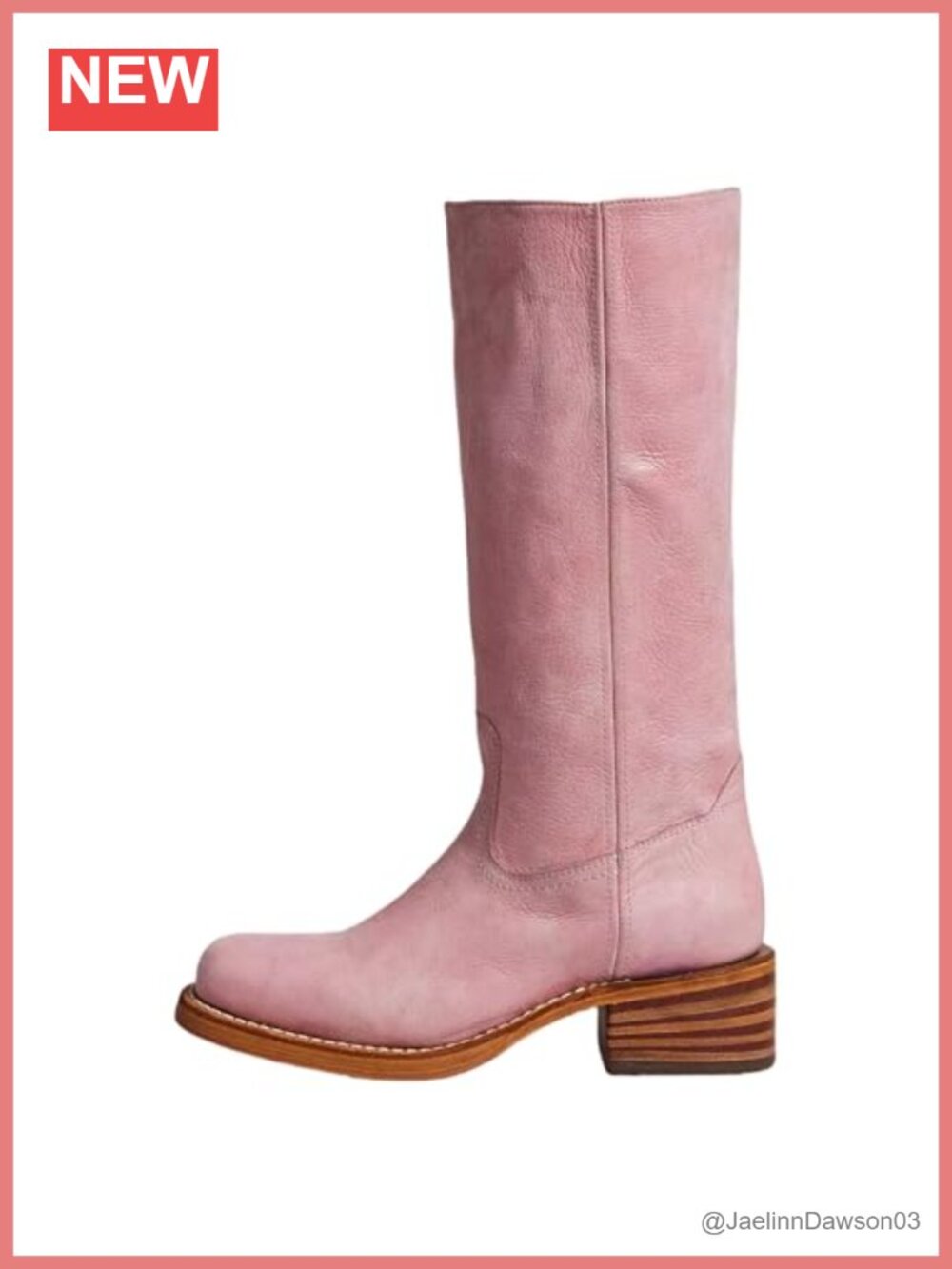 Faux Leather Mid-Calf Biker Boots Round Toe Pull On Stacked Chunky Heels